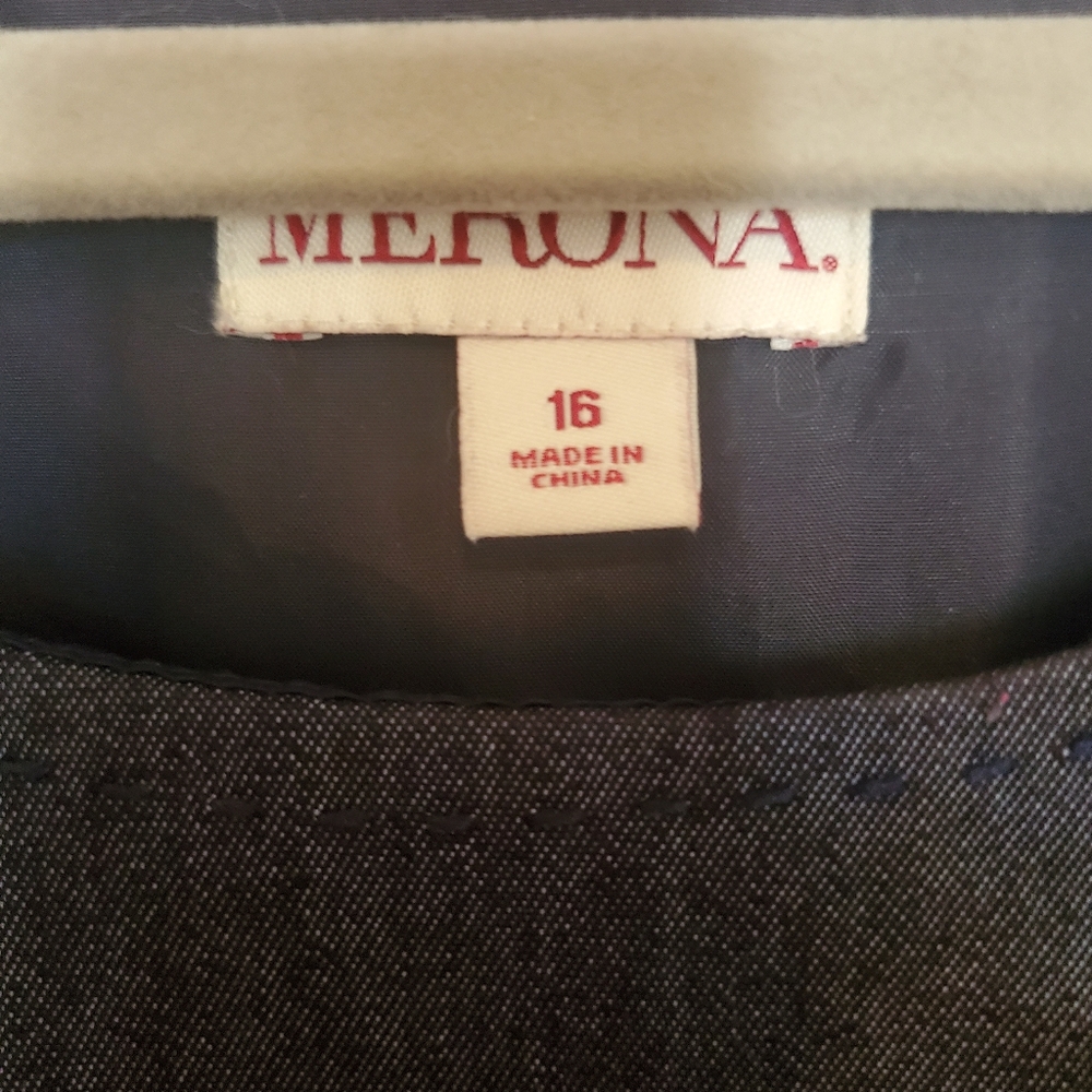 Merona sz 16 Denim Dress New - Picture 2 of 3